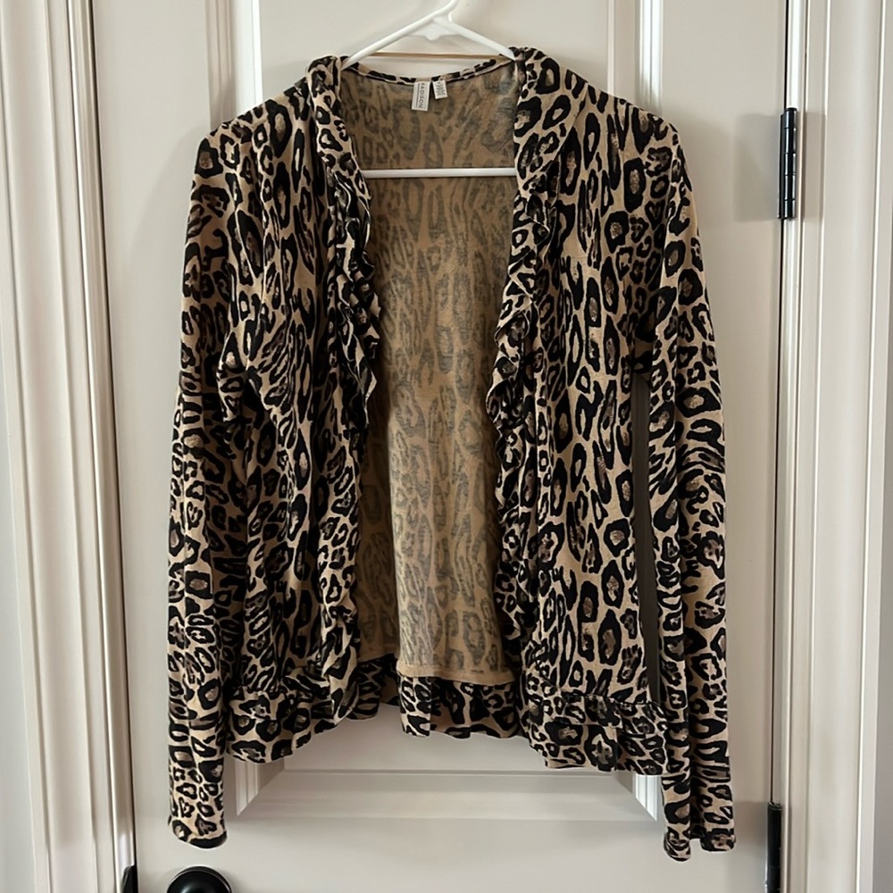 Leopard print‎ cardigan
